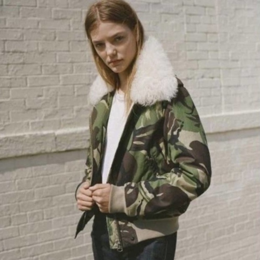 Rag & Bone camo bomber jacket
